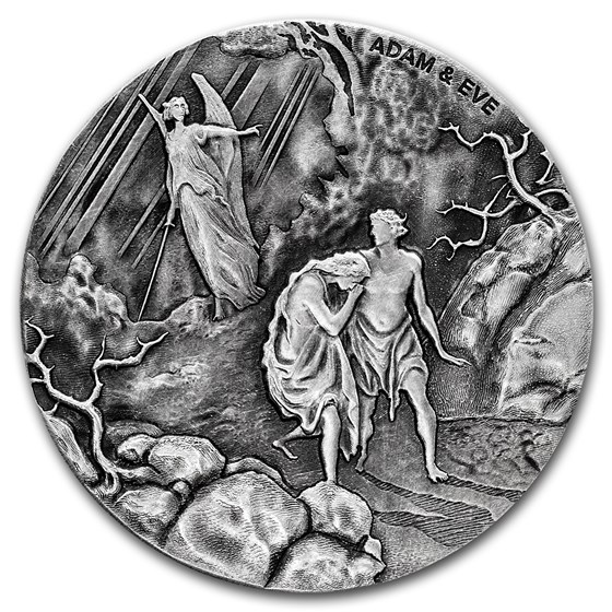 2016 2 oz Silver Coin - Biblical Series (Adam and Eve) 2016 2 oz Silver Coin - Biblical Series (Adam and Eve)
